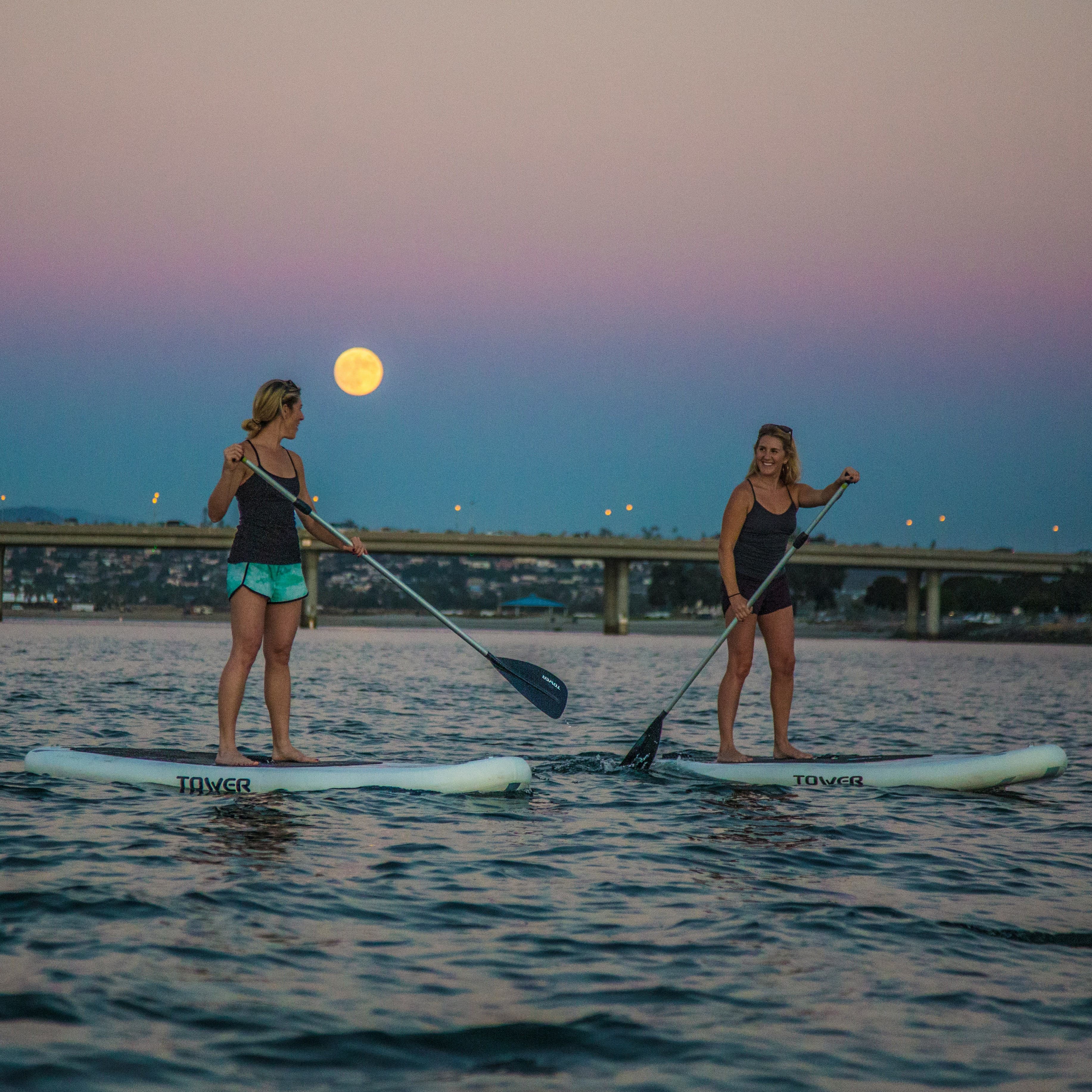Paddleboarding at Moon